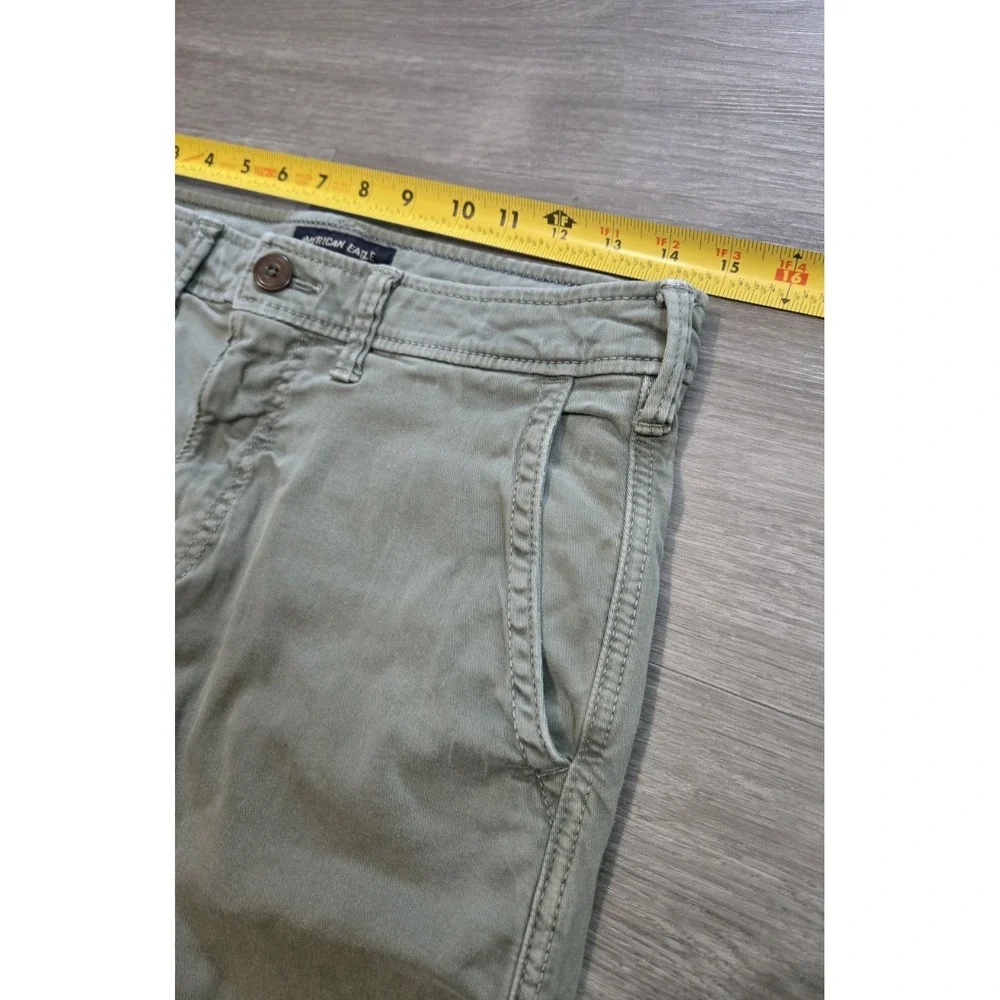 American Eagle Chino Shorts Mens 28 Green Extreme Flex Casual Preppy Y2K